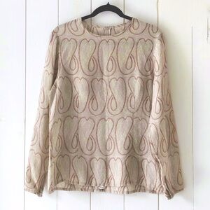 Vintage Carlisle 100% Silk Paisley Blouse Size 12